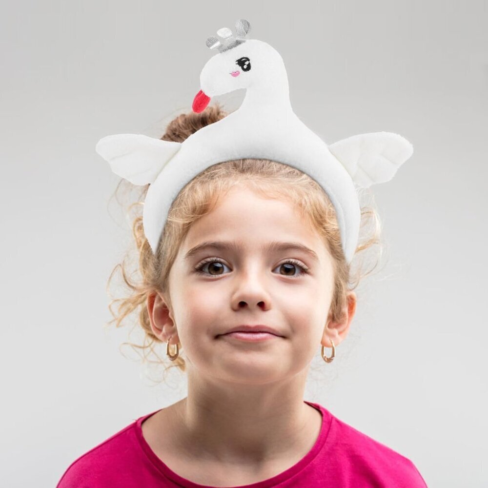 Cute Swan Headband Plush Animal Hair Accessory for Costumes Cosplay Halloween - Picture 5 of 9